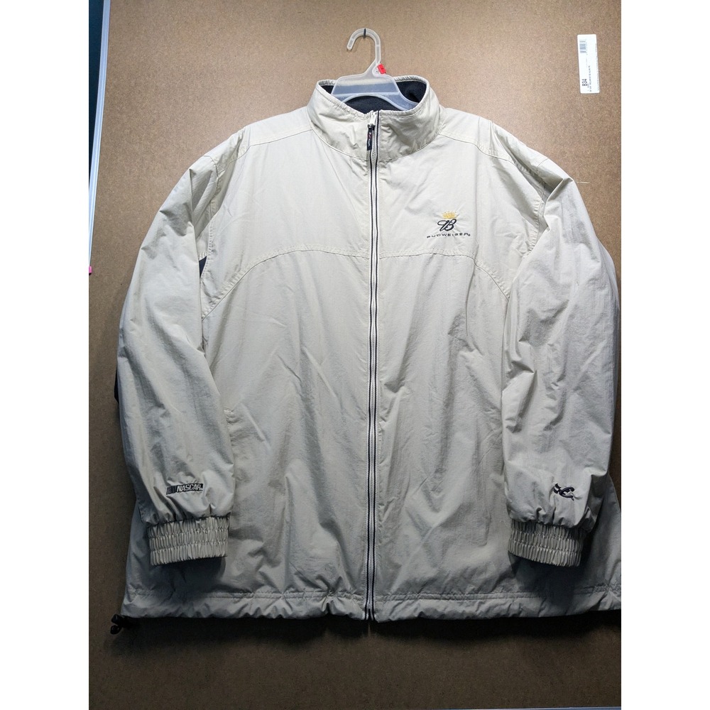 Chase Authentics Dale Earnhardt Jr Budweiser Reversible Jacket Tan Fleece XL